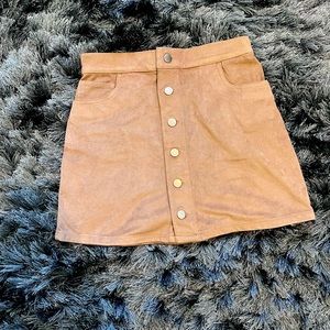 Express Suede Look Mini Skirt
